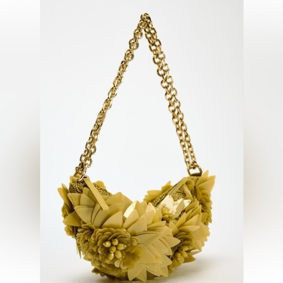ZARA BEADED SHOULDER BAG - Picture 1 of 5